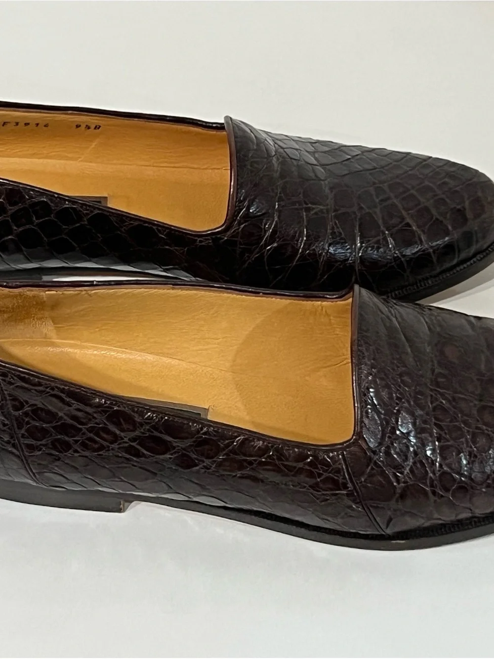 Cole Haan Women’s Dark Brown Crocodile Leather Loafers